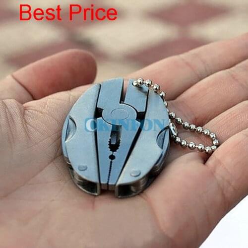 500Set Pocket Outdoor Mini Foldaway Multi Function Tools Set Pocket Keychain Pliers Knife Screwdriver (Color: Silver)