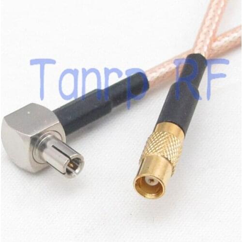 8in MCX female jack to TS9 male right angle RF adapter connector 20CM Pigtail coaxial jumper cable RG316 extension cord