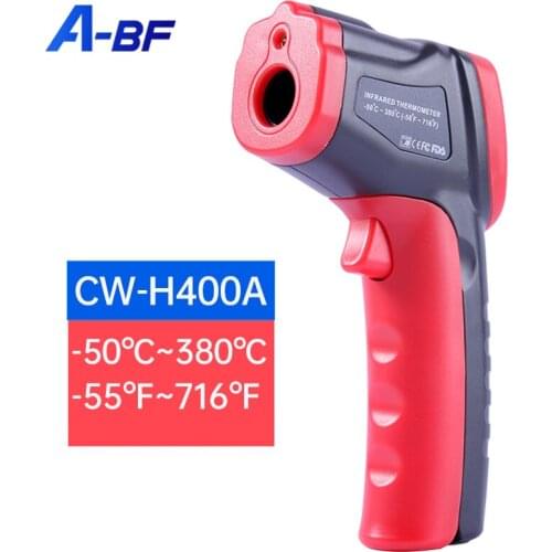 A-BF CW-H400A Digital Infrared Thermometer Non Contact -50°C~380°C Barbecue Laser Temperature Gun Handheld IR Thermometer LCD