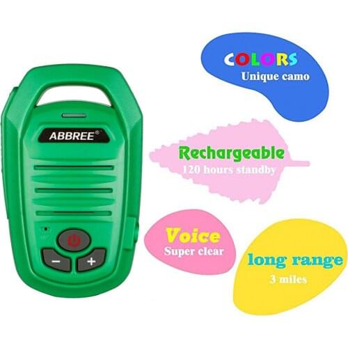 Abbree AR-639 Mini Walkie Talkie Radio free license 0.5W FRS Handsfree VOX Children two Way Radio Transceiver Gift Comunicador