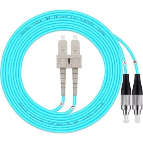 Free Shipping FC/UPC-SC/UPC Multi-Modo de Cabo De Fibra Multimodo Duplex De Fibra Óptica Patch Cord Jumper OM3 3M 5M 10M 25m