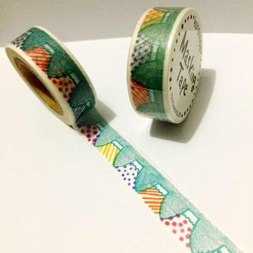 Free Shipping Beautiful 15mm*10m high quality washi paper tape/color volcano masking japan washi tape
