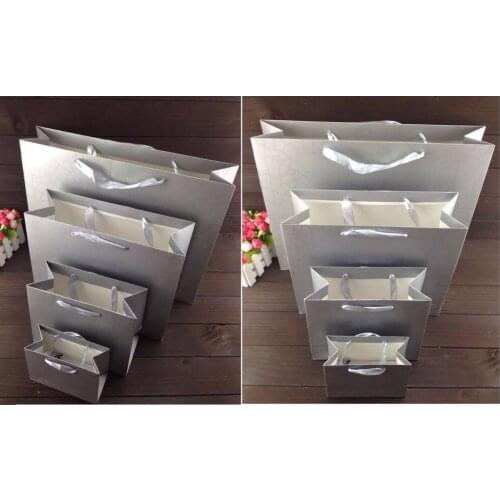 Black/gold Paper bags for gift package,garment packaging bags lot,white paper gift bag with handle