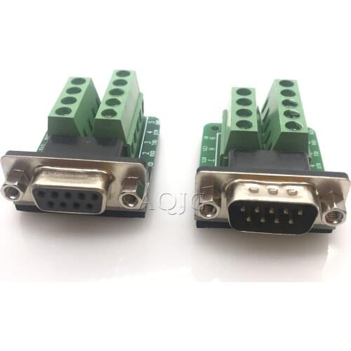 DB9 Male Female Adapter Signals Terminal Module RS232 Serial To Terminal DB9 Connector