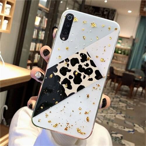 For samsung galaxy a10e a20e a80 a90 a70s a50s a40s a30s a20s a10s case Gold foil fashion leopard print