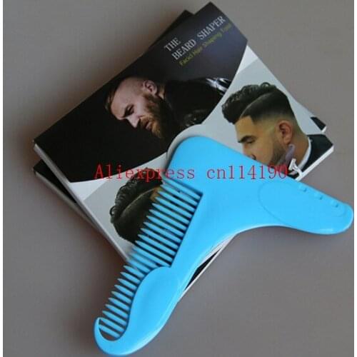 Hot Selling 200 Pcs/lot Beard Bro Beard Trimmer Shaping Tool Sex Man Gentleman Beard Trim Template Beard Combs Shaving Hair