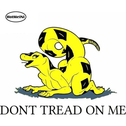 HotMeiNi 13cm x 9cm for Dont Tread on Me Dinosaur Car Sticker Personality Occlusion Scratch Window Trunk Decal for Vehicle