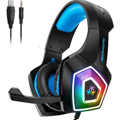 PYMH Hunterspider V1 Stereo Bass Game Gaming Headset for PS4 Slim Pro Xbox One PC Mic