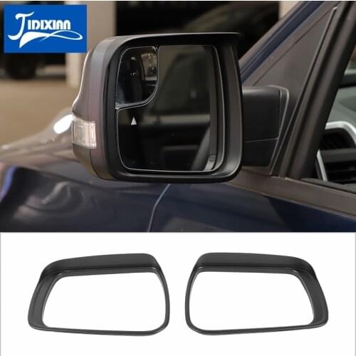 JIDIXIAN ABS Car Rearview Mirror Rain Eyebrow Decoraton Cover for Dodge RAM 2018 2019 2020 2021 Car Exterior Accessories