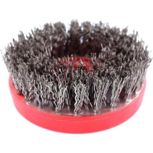 4Inch Round Circular Steel Wire Diamond Antique Abrasive Brushes For Stone Marble Antique Grinding Antique Brush