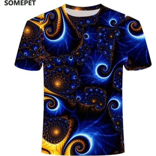 Summer Three-dimensional 3D vortex T-shirt Men Women Fashion 3D T Shirt Short Sleeve Harajuku Hip Hop Cute Tshirt