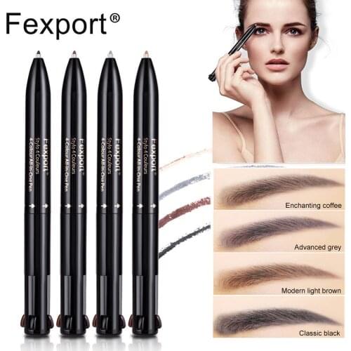 Hot Selling Fexport 4-in-1 Multifunctional Waterproof Eyebrow Eyeliner Makeup Eyeliner Cosmetic Gift for Women