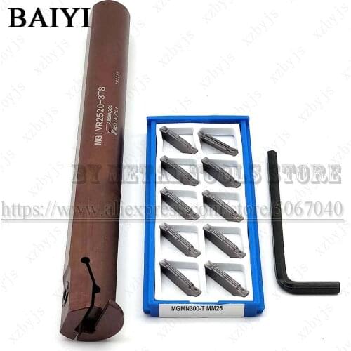 MGIVR2520 MGIVR2520-3T8 MGIVR2520-3T grooving tools Inner diameter slotted tool holder +10pcs MGMN300-T MM25 grooving inserts