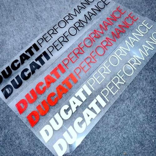 A Set Of Motorcycle Vinyl Reflective Stickers Fuel Tank Side Body Pedal Stickers Fairing Racing Logo Ducati PERFORMANCE CORSE