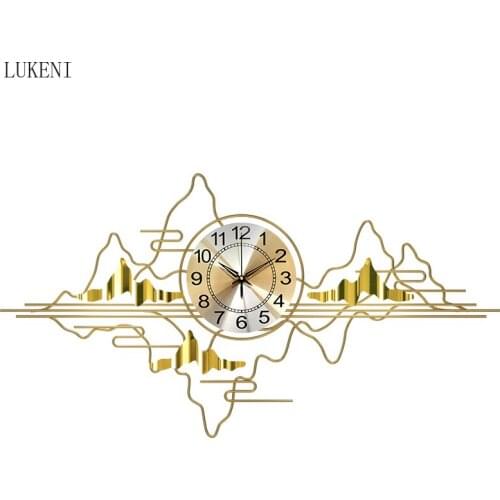 New Chinese Style Light Luxury Clock Wall Hanging Modern Living Room Mute Clock and Watch Porch Table Atmosphere Wall Watch