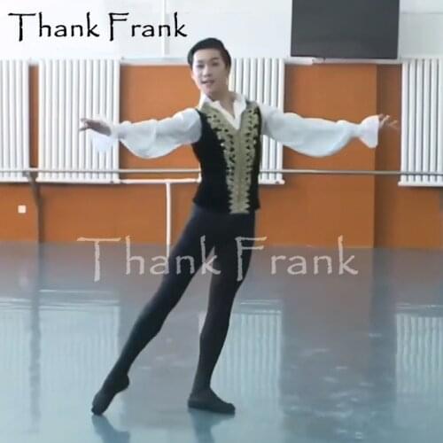 New Customized Male Ballet Tops Boys Men One-Piece Long Sleeve Dance Coat Kids Adult Rave Festival Ballet Costumes C745