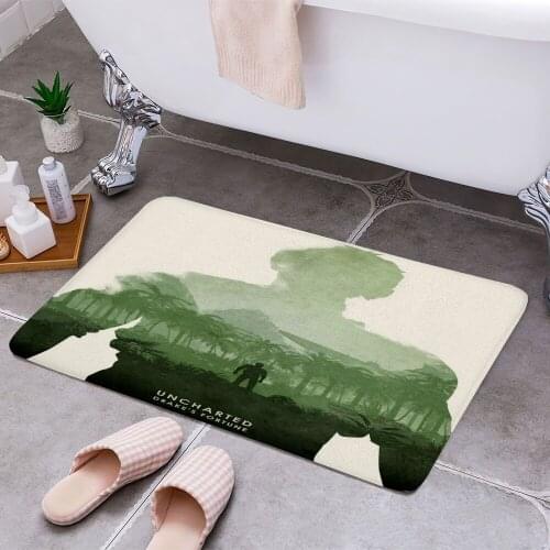 Poster design for the video game Uncharted. 3D Print Doormats Rectangle Non-Slip DoorMat Bedroom Kitchen Print Door rugs