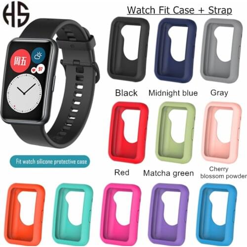 Huawei Watch Fit Silicone Watch Cover Ultra-thin Liquid Silicone Case Fashion Personality Trend 44mm Macaron Color
