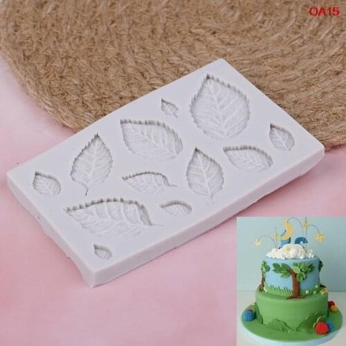 Sugarcraft Leaves Silicone Mold Cake Decorationg Candy Polymer Clay Fondant Mold Tool Flower Making GumPaste Rose Leaf Mold