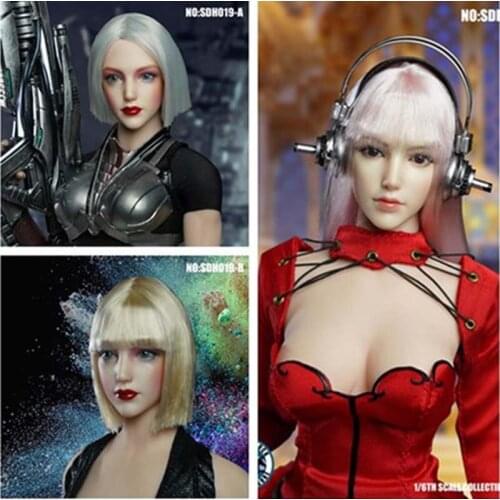 SUPER DUCK SDH019 1/6 Cool Girl Head Sculpt Makeup Version for 12 Inches Female Body Figures