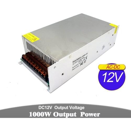 Single Output DC12V DC18V DC24V DC30V DC36V DC42V DC48V DC60V 1000W Lighting Transformer 220V 110V AC-DC SMPS For Light CNC CCTV