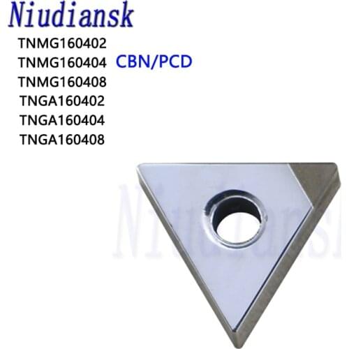 TNMG160404 TNMG160408 TNGA160402 TNGA160408 CBN PCD diamond right-angled blade for carbide turning tools of CNC machine tools