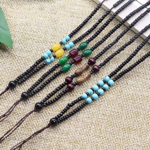Jewelry Necklace Women New Beads Lanyard Adjust Lenght Cords Fashion Colorful Handwoven Necklace Without Pendant Diy Accessories