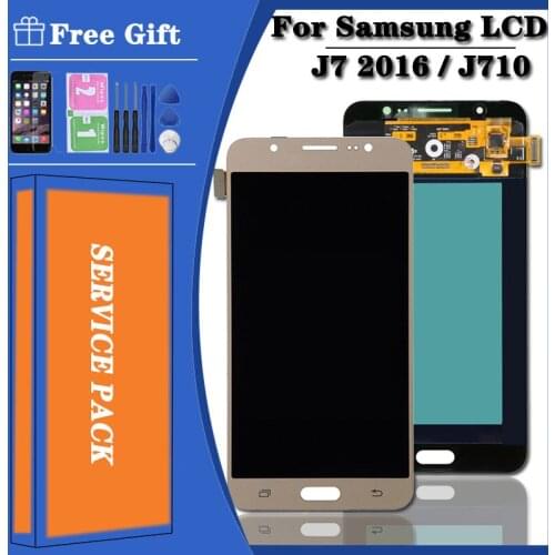 5.5''Original Super Amoled LCD For Samsung Galaxy J7 2016 J710 J710F J710M J710G LCD Display Touch Screen Digitizer Replacement
