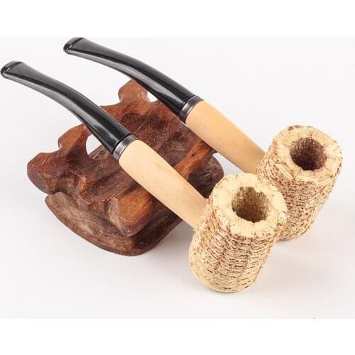 1Pcs Original Corn Cob Tobacco Pipe as Healthy Smoke Cigarette Filter,eco-friendly Smoking Pipe Straight & Best Type