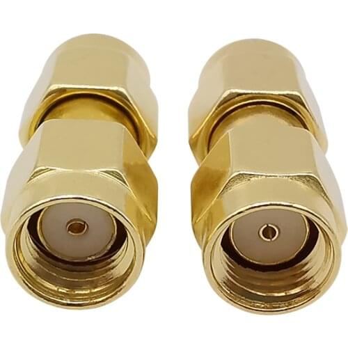 2Pcs SMA Connector RP SMA Male to RP SMA Male RF Coaxial Plug Audio FPV Antennas Radio Connector Adapter