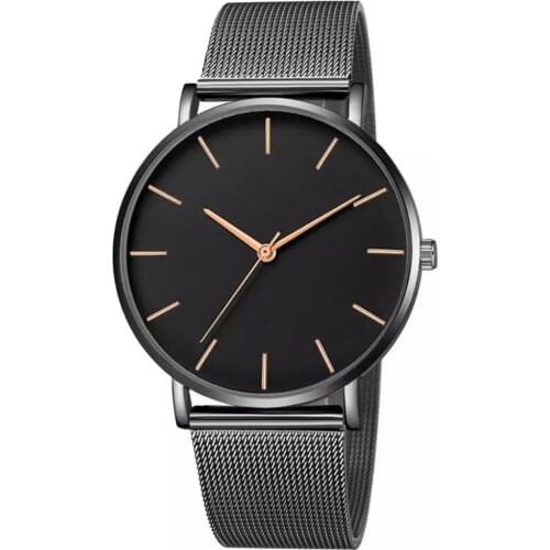2019 relogio masculino watches Luxury Ultra-thin Stainless Steel Business Watches Quartz Watch Dial Bracele Watch reloj hombre Q