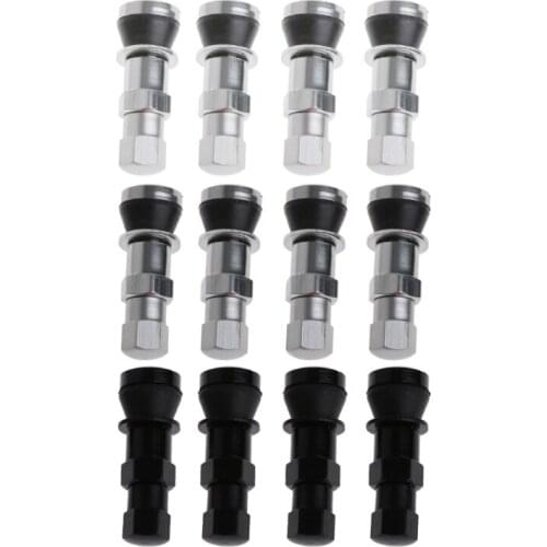 4x Aluminum Car Tubeless Wheel Tire Valve Stem Rim Bolt-in W/Dust Cap