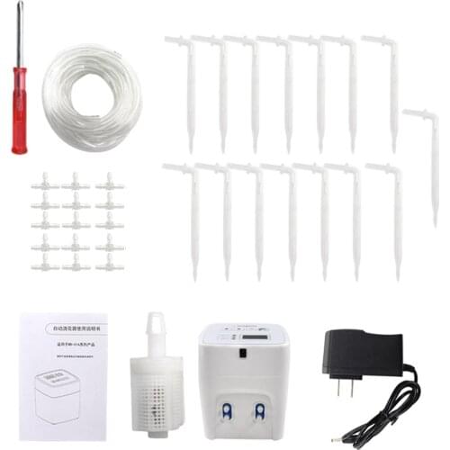 Double Pump Automatic Drip Irrigation Self Watering System with Timer for Plant Garden Potted Plants Vacation
