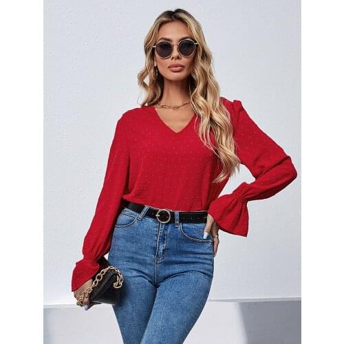 Blackingift Red Blouses