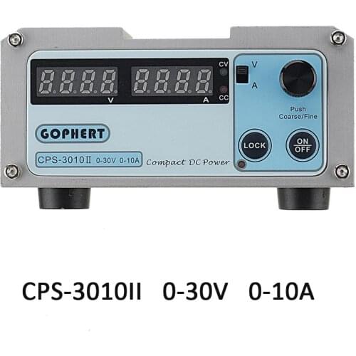 Gophert CPS-3010II 110V/220VAC to 30V 10A Mini DC Adjustable Digital Switching Power Supply CPS-3010 0-30V 0-10A Transformer PSU