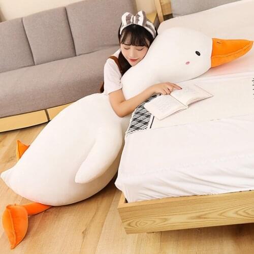 Big Kawaii Pillow Plush Duck Toy Cute Sleeping Pillow High Quality Goose Stuffed Doll Funny Sweet Gift for Friends Kids Gifts