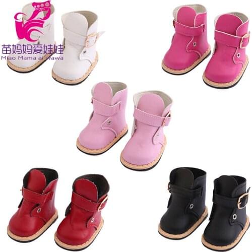 Doll Boots for 43 Cm Born Baby Doll Leather Boots for18 Inches Doll Shoes Accessories
