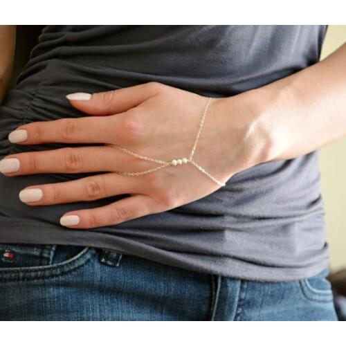 FLTMRH Pearl bracele Summer bracelets & bangles Gold simple bracelet For feminino wedding bracelet Bridesmaid gifts