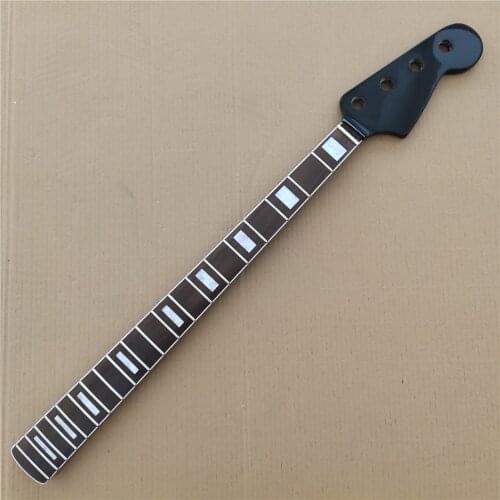 Black Gloss Maple 20 Frets Bass Guitar Neck Part 4 String Rosewood Fingerboard