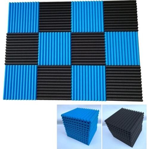 50% Dropshipping 12Pcs Acoustic Panels Soundproofing Foam Tiles Studio Sound Isolation Decoration