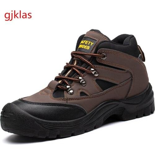 Breathable Steel Toe Work Safety Shoes Men Anti-smashing Puncture Proof Casual Security Sports Shoes Construction Site Work Boot