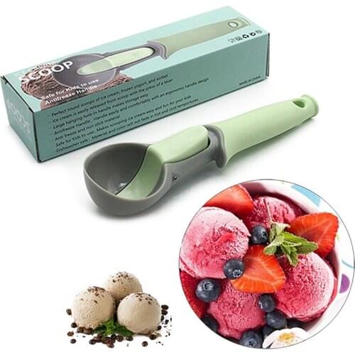 Ice Cream Tools Portable Aluminum Alloy Non-stick Anti-feeze Ice Cream Scoop Spoon For Home Kitchen Accessories