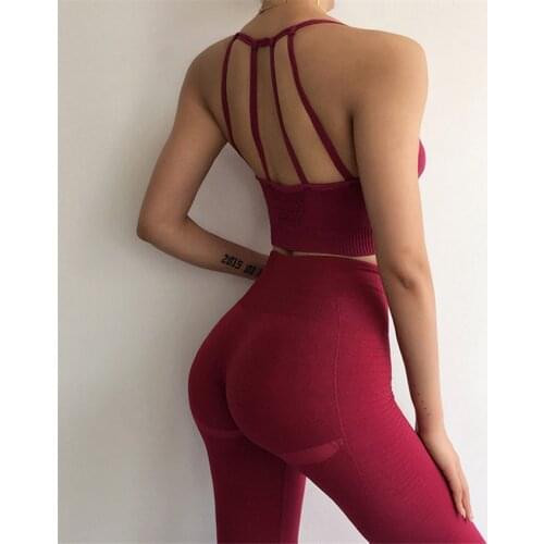 2 Piece Yoga Set Sport Wear Women Sports Suit Fitness Gym Clothing Seamless Sports Bra Leggings Workout Running Tracksuits