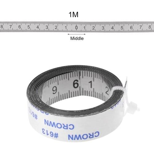 Stainless Steel Miter Track Tape Measure Self Adhesive Metric Scale Ruler 1M-3M For T-track Router Table Saw Woodworking Tool