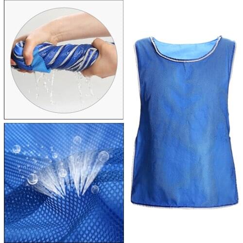 Summer Cooling Vest Quick Heat Dissipation PVA Vest Heatstroke Protective Outdoor Sports Work Vests with Reflective Strip