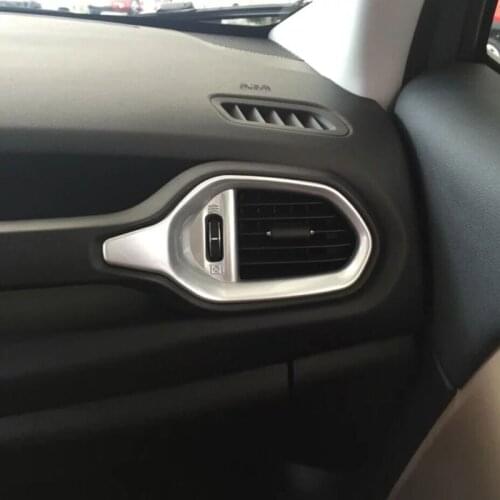 Left-driving Interior Decoration Side Air Vent Outlet Cover For Jeep For Renegade 2016 Car Accessories 2pcs