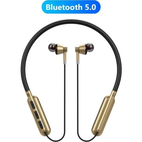 Magnetic Wireless Bluetooth 5.0 TF Card Stereo Earphone Neckband Sports Headset