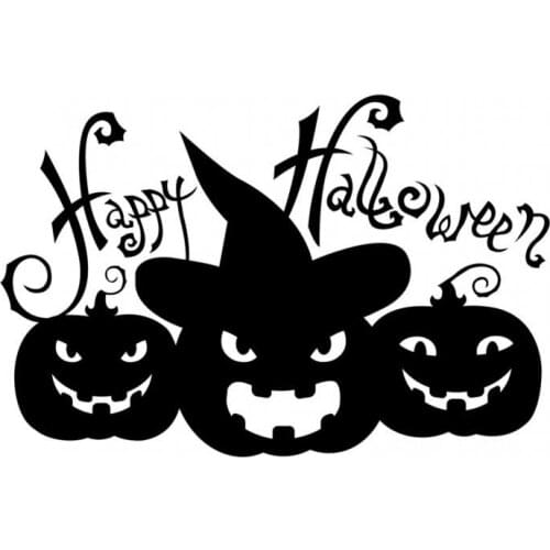 Halloween Wall Sticker Decal Doors Windows Glass Creative Witch Pumpkin 5 Models Living Room Decoration Home Decor Poster