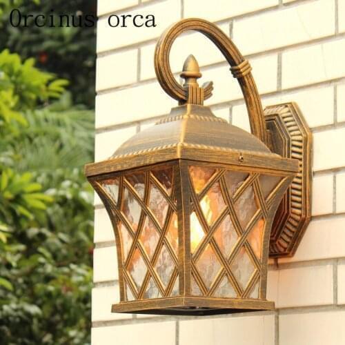 European style waterproof outdoor wall lamp courtyard balcony living room corridor led bedside background wall outdoor lamp