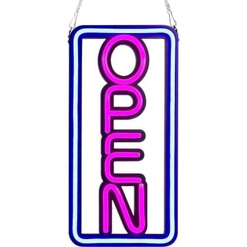 50CM NEON OPEN SIGN / LIGHT - NOT LED OPEN SIGNS - Pink + blue fixed BRIGHT COLOR FOR KEBAB BAR CAFE RESTAURANT BEER SALON